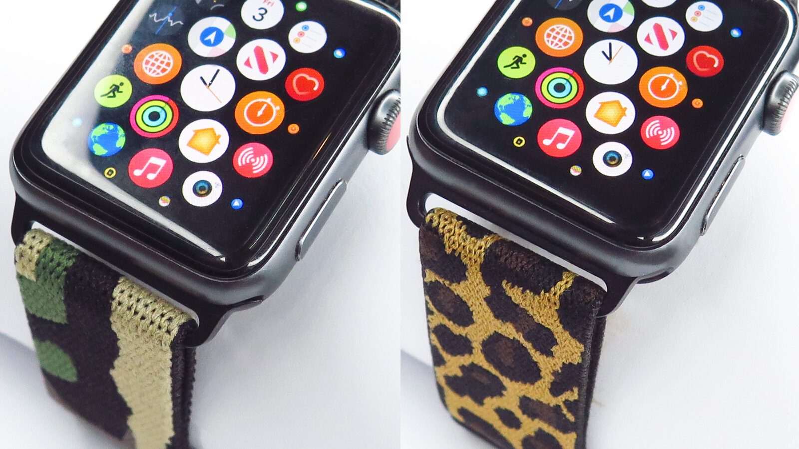 absolute-magic.com - 1 Size Fits all Camouflage Leopard Patterned Adjustable Elastic AppleWatch Band