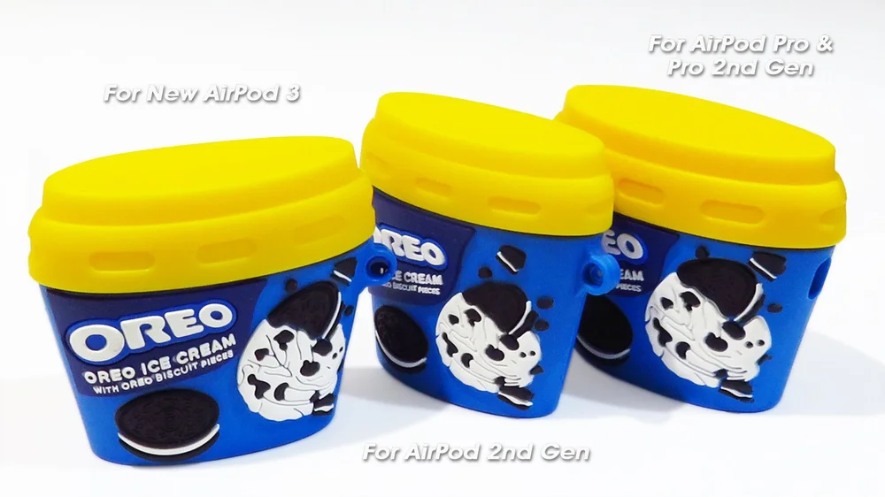 Silicone Case Baked Beans Airpod Case Refreshing Oreo Ice Cream