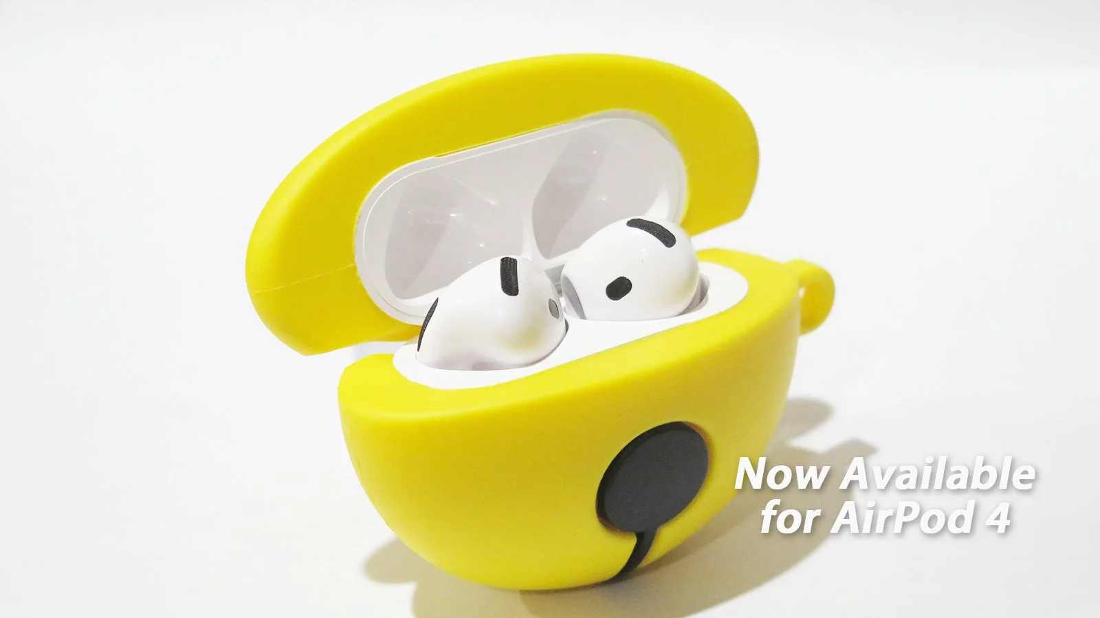 absolute-magic.com - Fun Cartoon Cute 3D "Catbell" for AirPods 4 (4th Generation) Silicone Rubber Protective Case with Karabiner Keyring