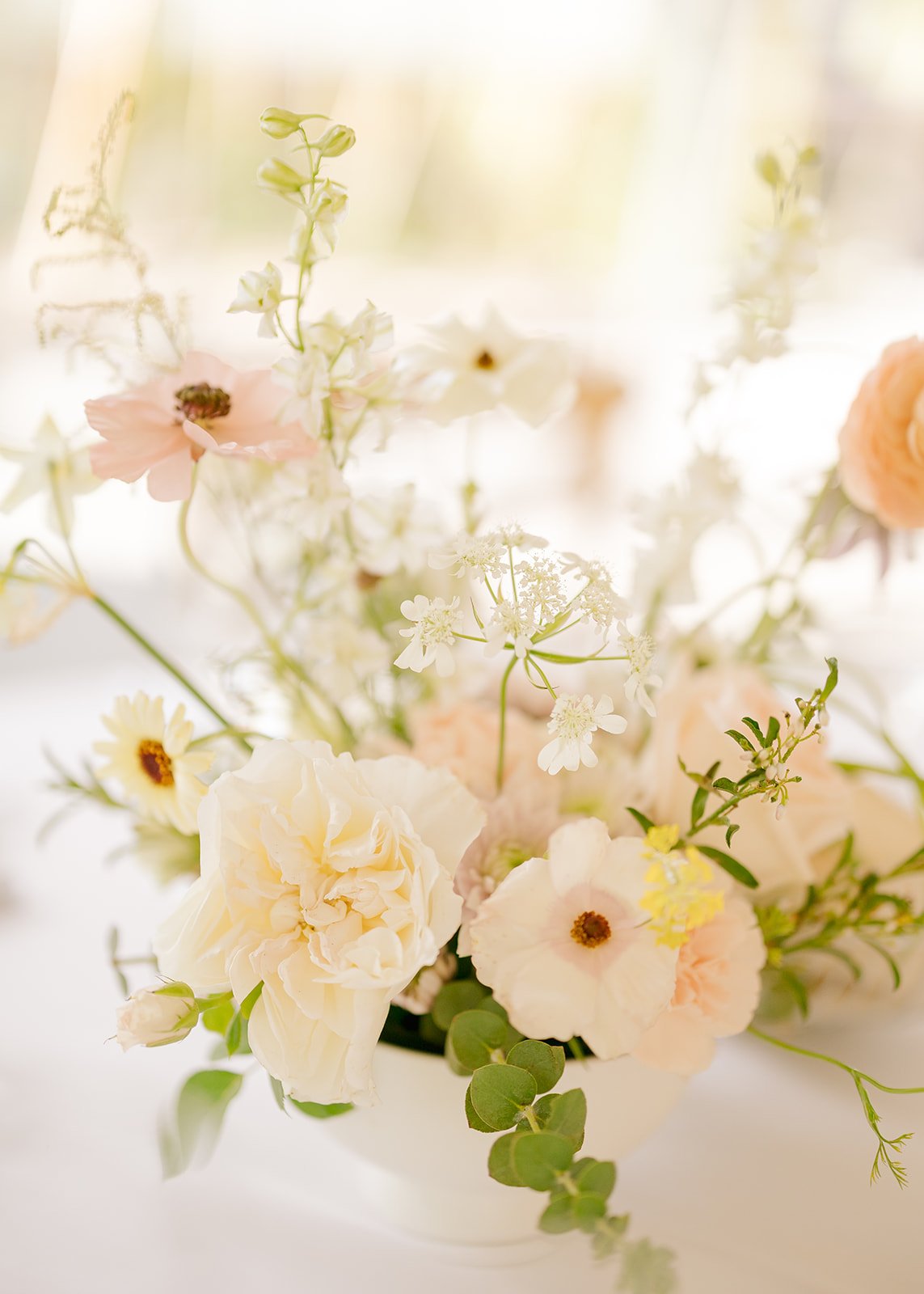 Small blush centerpiece