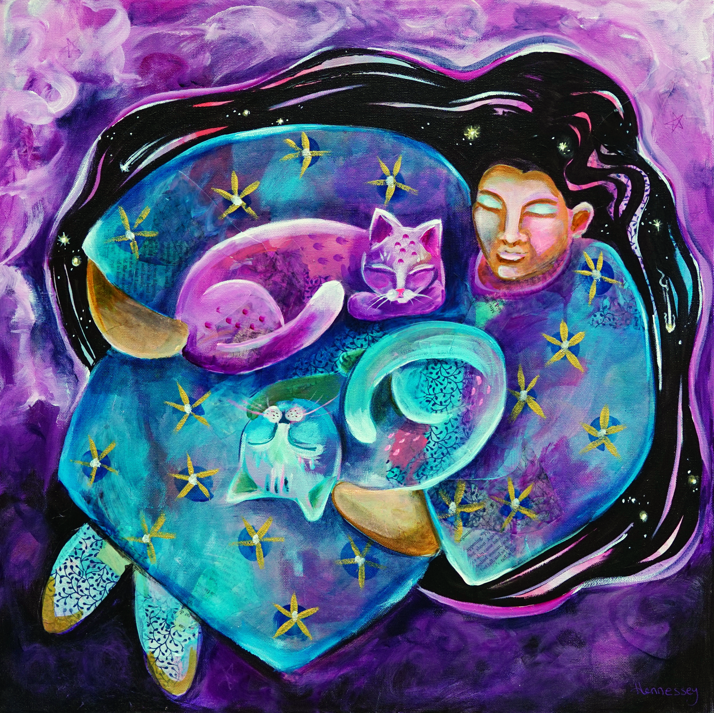 "Dreamland Trio" original painting