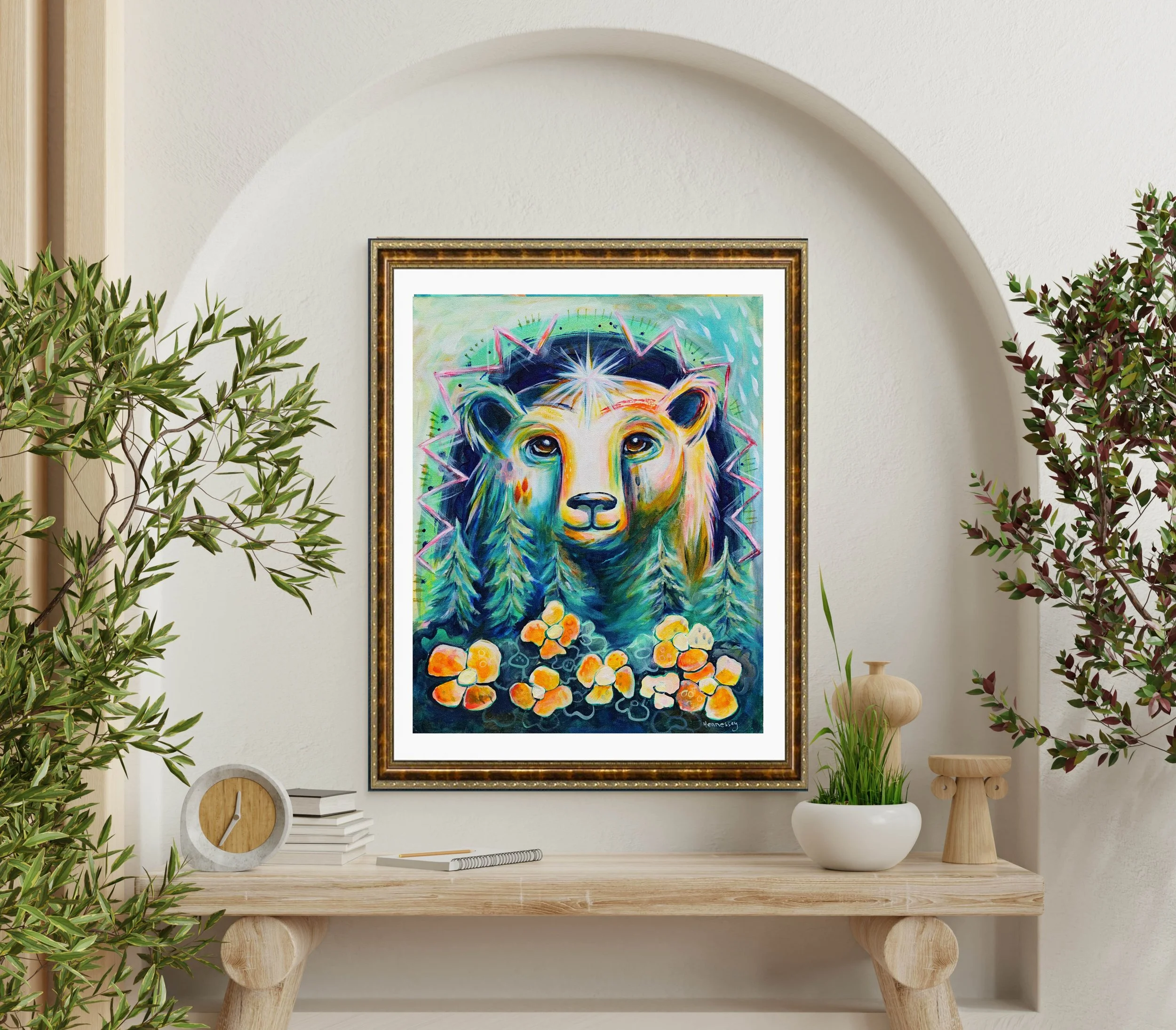 "Bear Guardian- Courage" Art Print