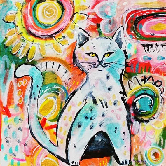 "Circus Cat" original painting