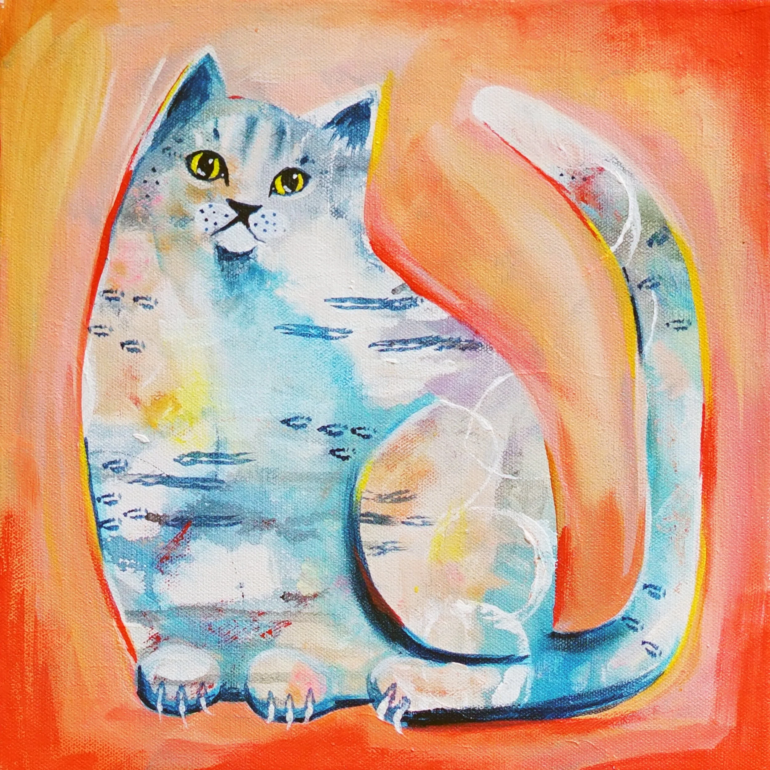 Soulmate original cat painting