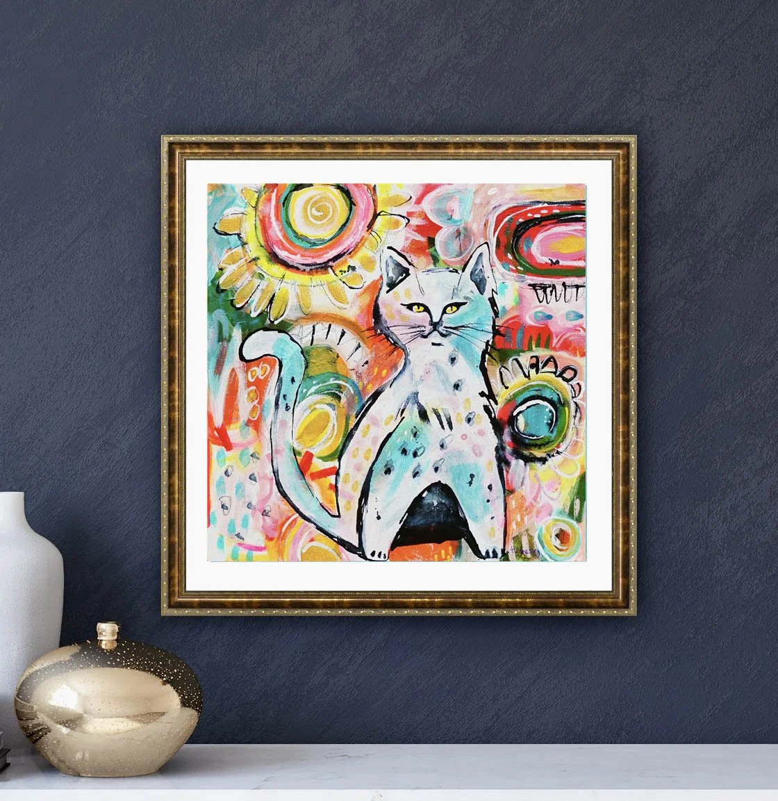 "Circus Cat" art print