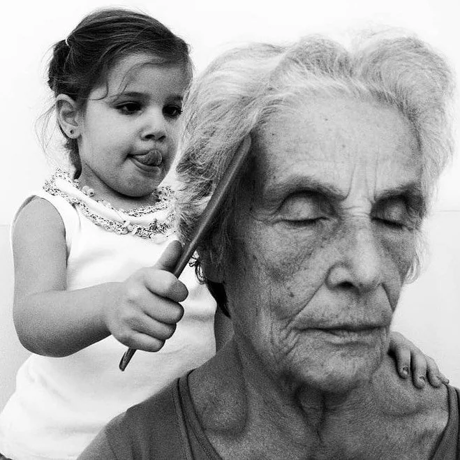 This gorgeous photograph by @margherita_vitagliano captures the essence of care. It reminds me of my grandmother, aka Grammie Yoga. She felt like a star when I&rsquo;d cut her hair. 😋😌 

Follow @margherita_vitagliano for some truly striking photogr