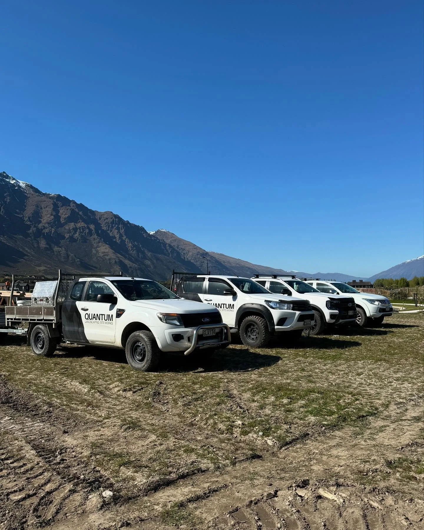 Fleet branding signage across multiple company vehicles