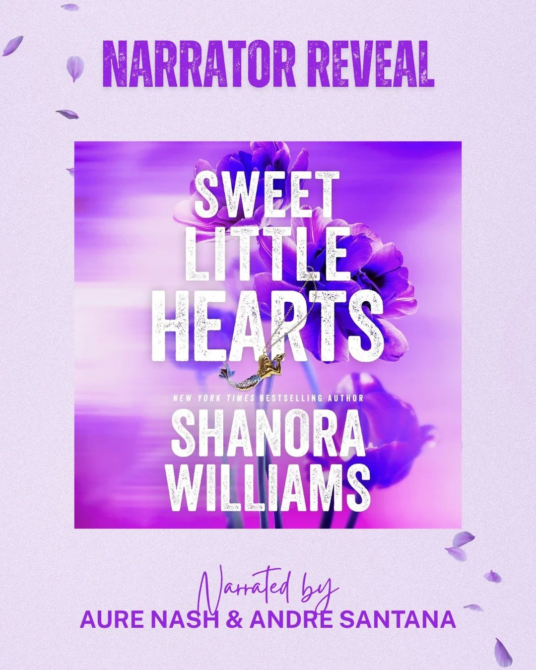 Hey y&rsquo;all! I'm so excited to reveal that the narrators for the Sweet Little Hearts audiobook! 
The incredible @theaurenash has returned to voice Octavia and @andreonthemic , who does an amazing portrayal, will voice Javier! 💜

The audio will r