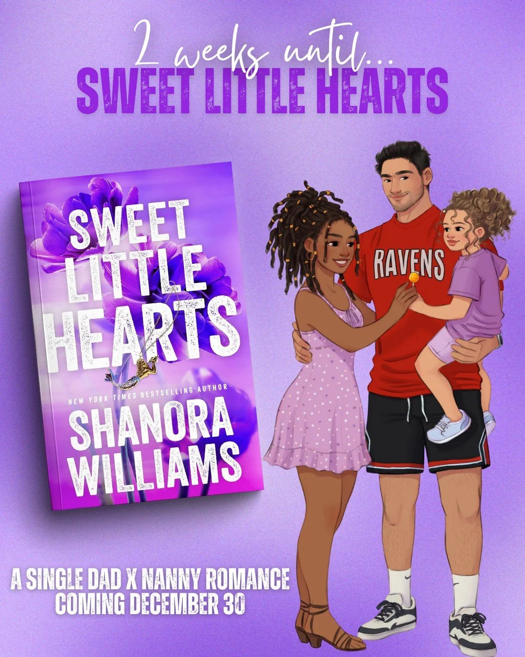 Only two more weeks until Sweet Little Hearts is here!

Swipe to see one of my favorite quotes from Javier 💜🏀

Coming December 30, Sweet Little Hearts is a deeply heartfelt basketball romance about the tragedies that put our lives on hold&mdash;and
