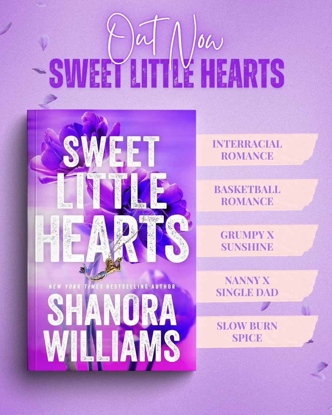 ICYMI: Sweet Little Hearts is NOW LIVE!!!

I hope you enjoy Octavia and Javier's story as much as I do 💜🥰

What to expect:
🏀 Basketball Romance
💖 Single Dad + Nanny
🫱🏾&zwj;🫲🏽 Interracial Romance
🌞 Grumpy + Sunshine
✨ Mutual Yearning
🥹 Emoti