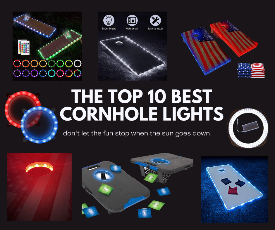 iBetterLife Cornhole Lights Set of 2 Enjoy Your Bean Bag Toss Game for Hours 6 Standard Corn Hole Board Night Light w/ 10 Ultra Bright LED Includes Screws Easy Mounting Long Lasting 6 Standard Corn Hole Board Night Light w/ 10 Ultra Bright LED 