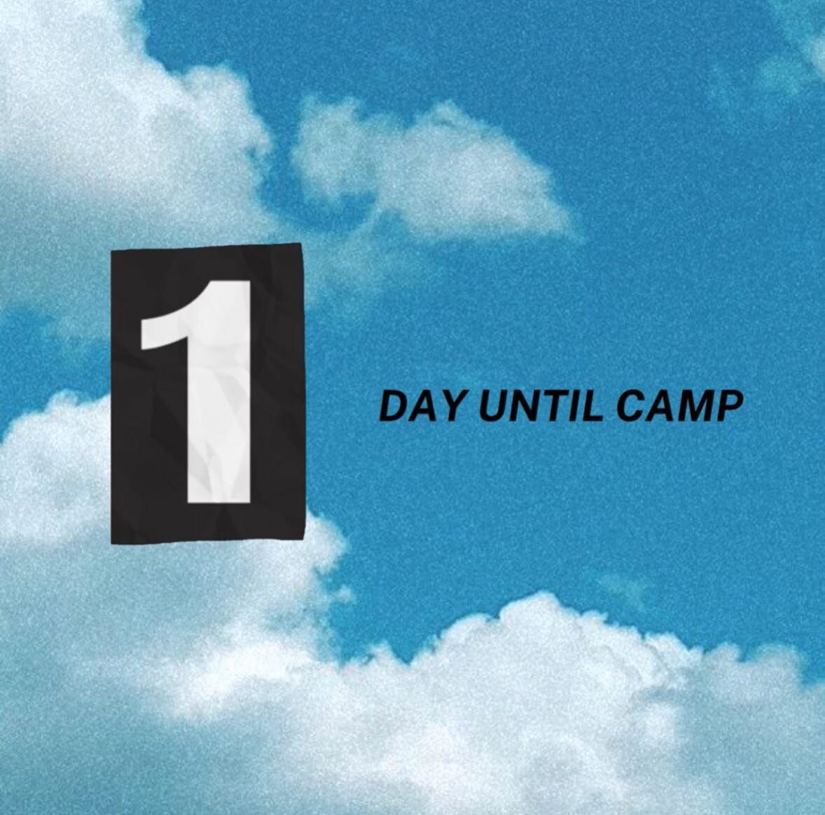 Tomorrow is the D A Y!! 

Just a quick reminder that we are meeting at church tomorrow between 4:30-5:00pm, than making our way down to camp. See you all tomorrow 👋👋