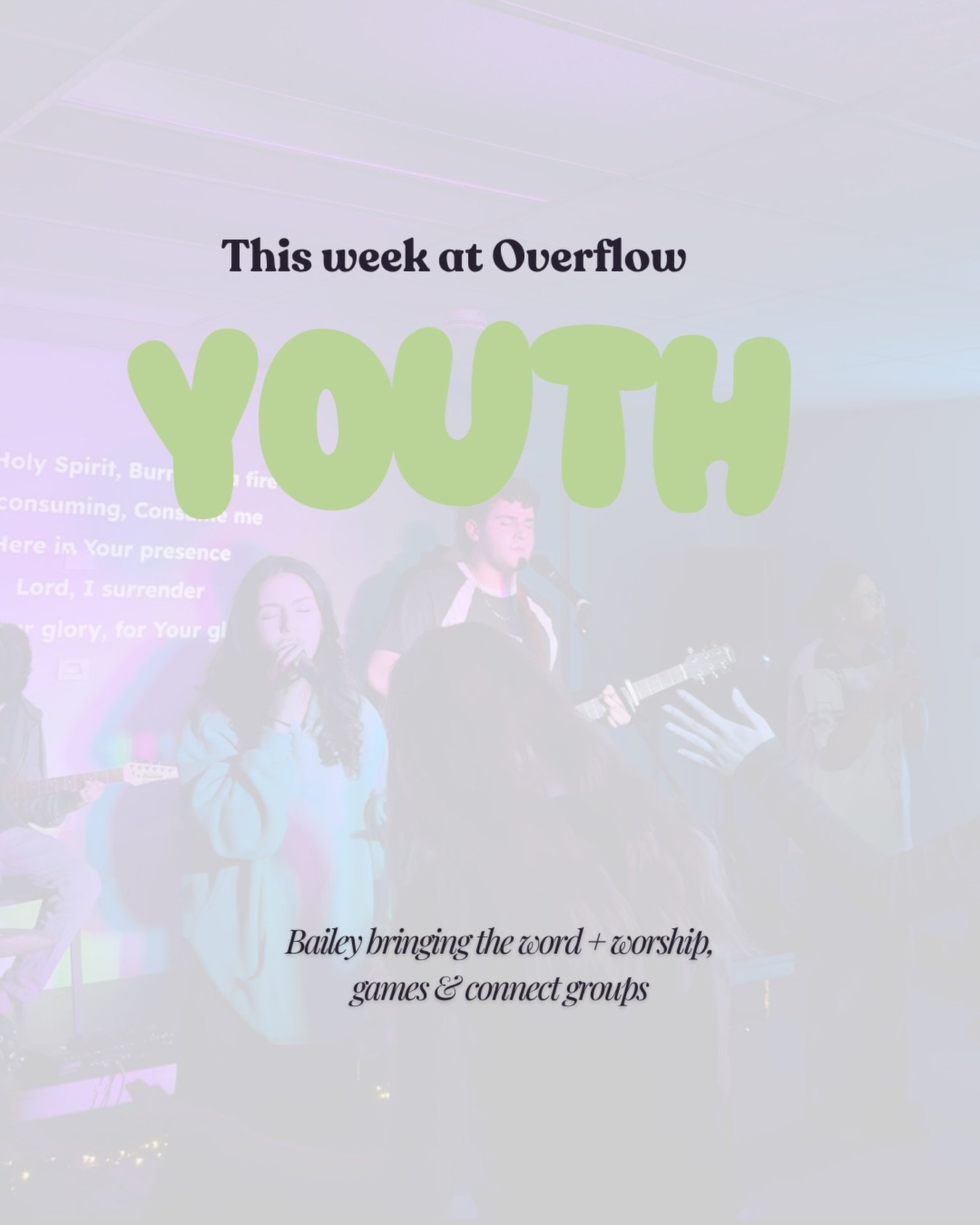 Youth is on tomorrow night!!! ❤️&zwj;🔥

We&rsquo;re excited to have @bailey__fletcher bringing the word, and we know it&rsquo;s going to be an incredible night.

Who&rsquo;s your +1? 👀

Invite a friend and we&rsquo;ll see you there