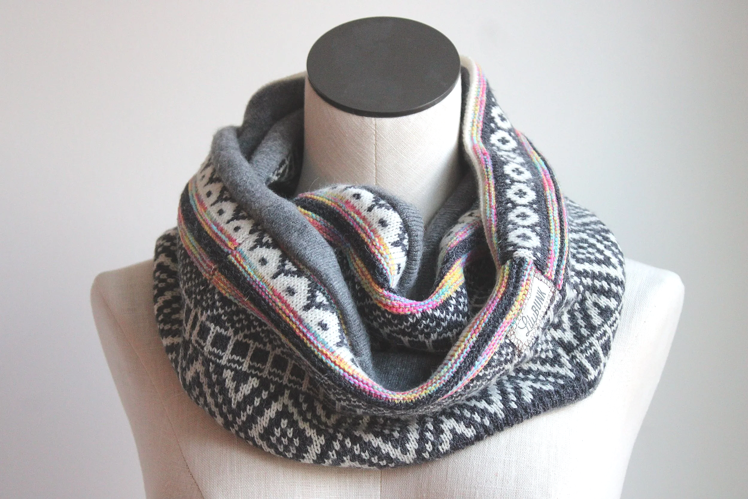 Custom Order Cashmere Lined Infinity Scarf