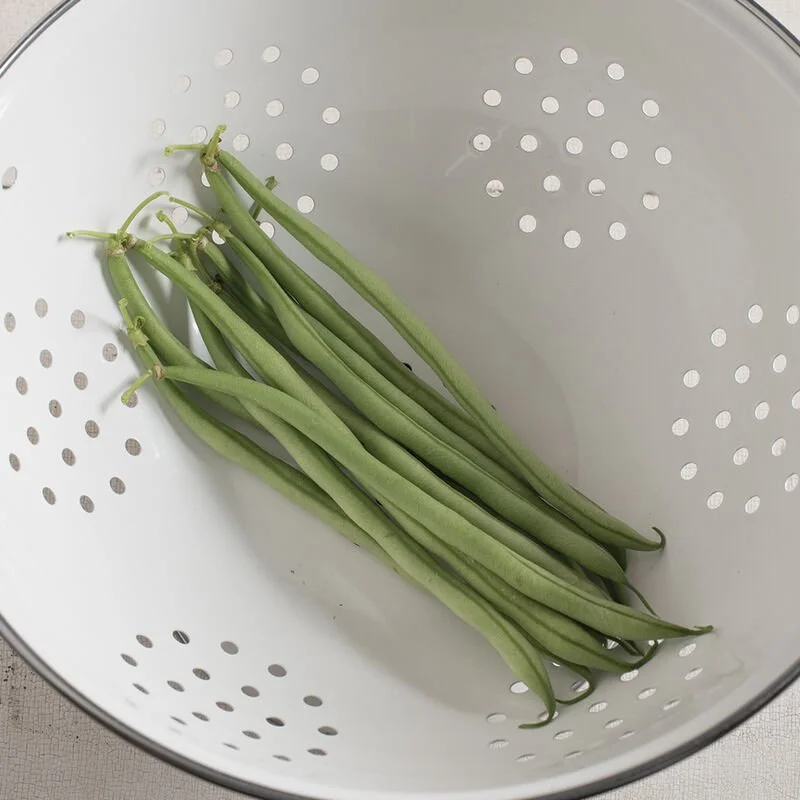 **OUT FOR SEASON** BEAN, BUSH - MAXIBEL: Maxibel is a long, elegant bean with high yields of slender, 7" green pods. Extended pod set. Brown mottled seeds. 50 days to maturity. Bush varieties are shorter and mature faster than pole varieties. For con