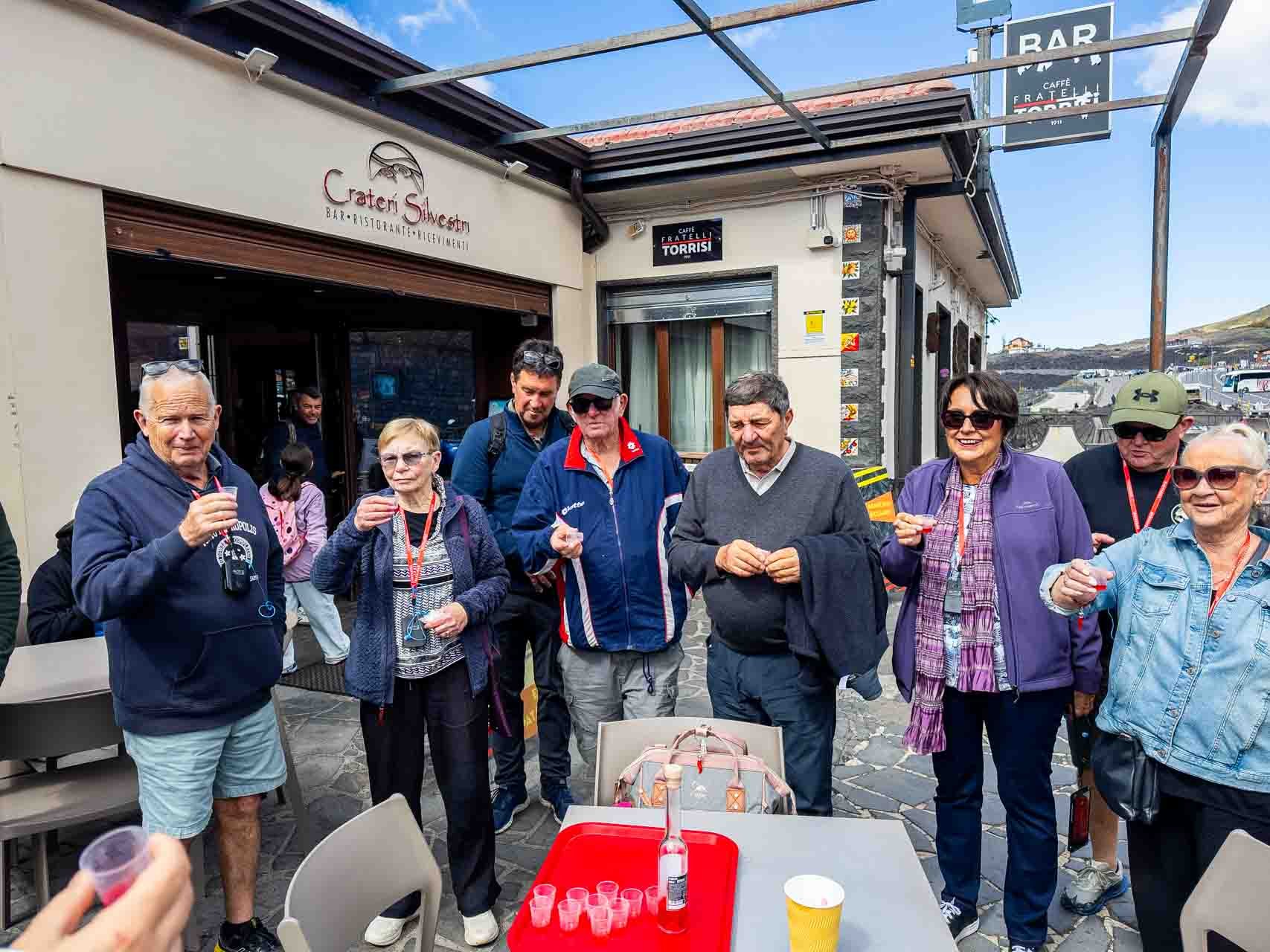 HollyDay Travel guests tasting Fuoco dell'Etna
