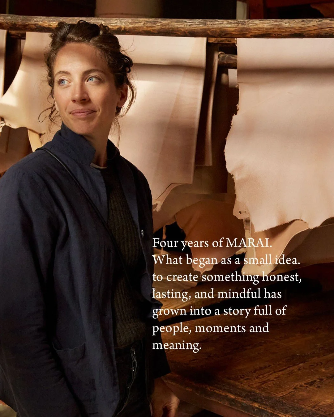 Tomorrow we celebrate 4 years of MARAI &mdash; four years of turning ideas into reality, of giving materials a second life, and of creating pieces that last.⁠ From the very beginning, MARAI has been about from waste to fashion,⁠ breathing new life in