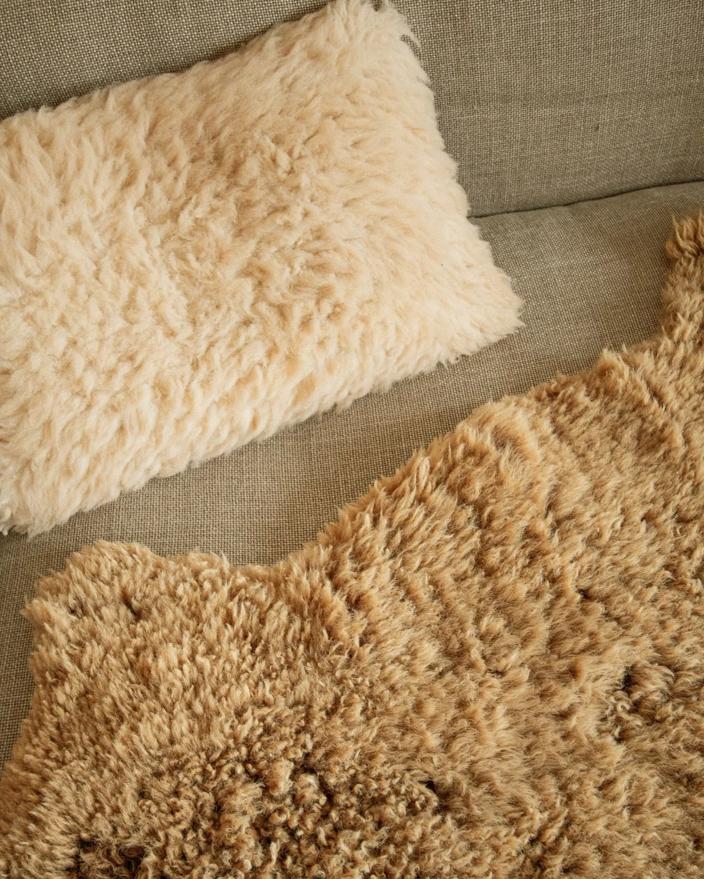 a slow morning, the kind where the air is crisp but your space feels like a warm hug. 🤎 Our sheep - and lambskin, naturally vegetable tanned, turning cold weather into something comforting and almost sacred. 

we don't speak in "must hav