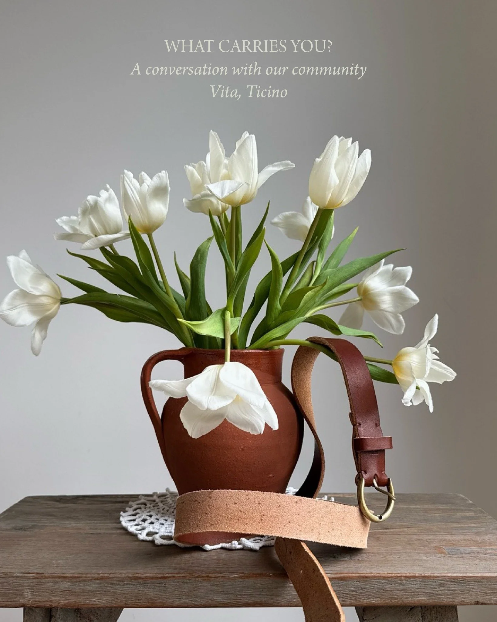 We often see where our pieces go, but not always the stories of the people who carry them. So we wanted to start a small conversation and get to know the people behind them a little better.

We asked @vitavi one simple question:
What carries you?

F