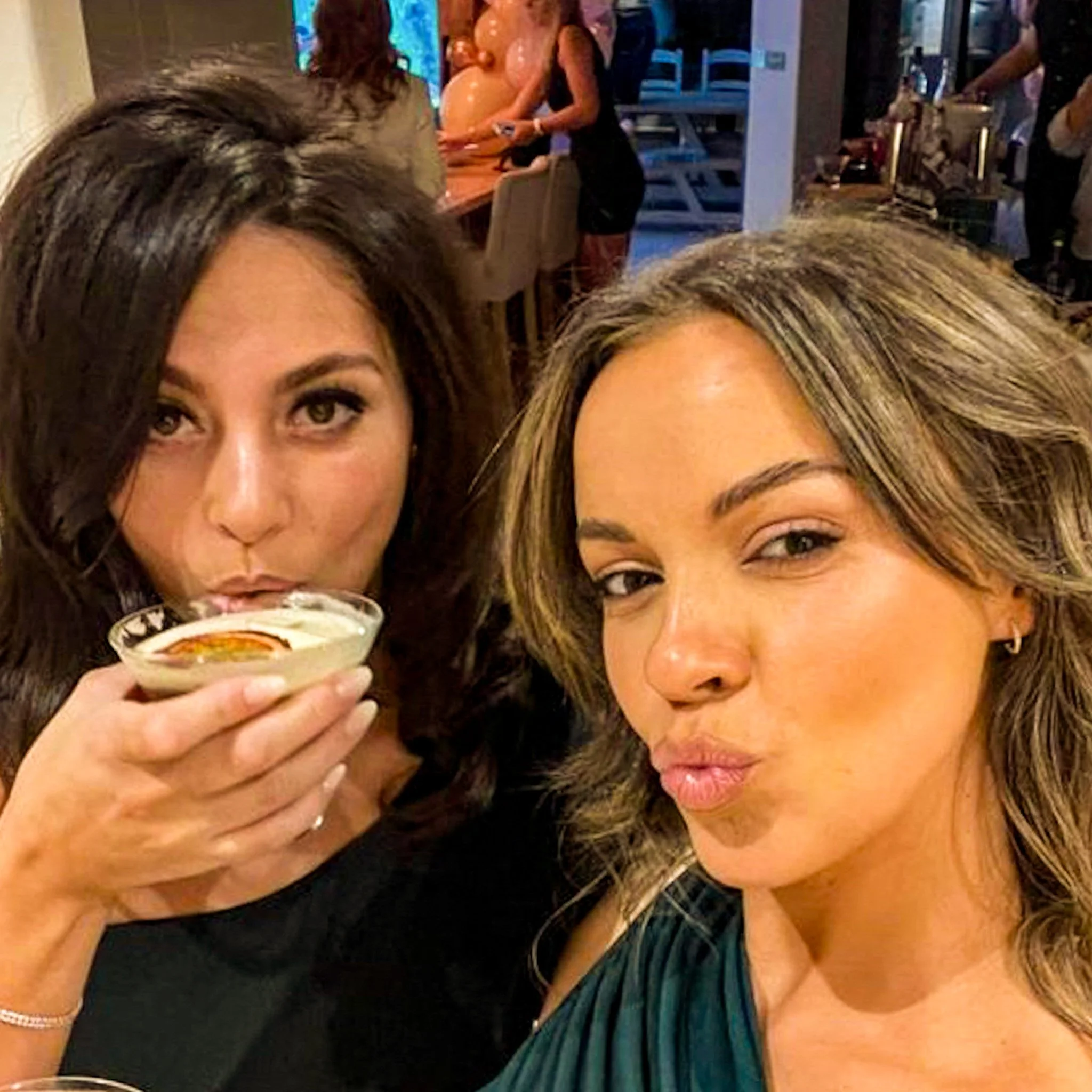 Two happy guests enjoying their hen do in a premium private cocktail experience in Sussex