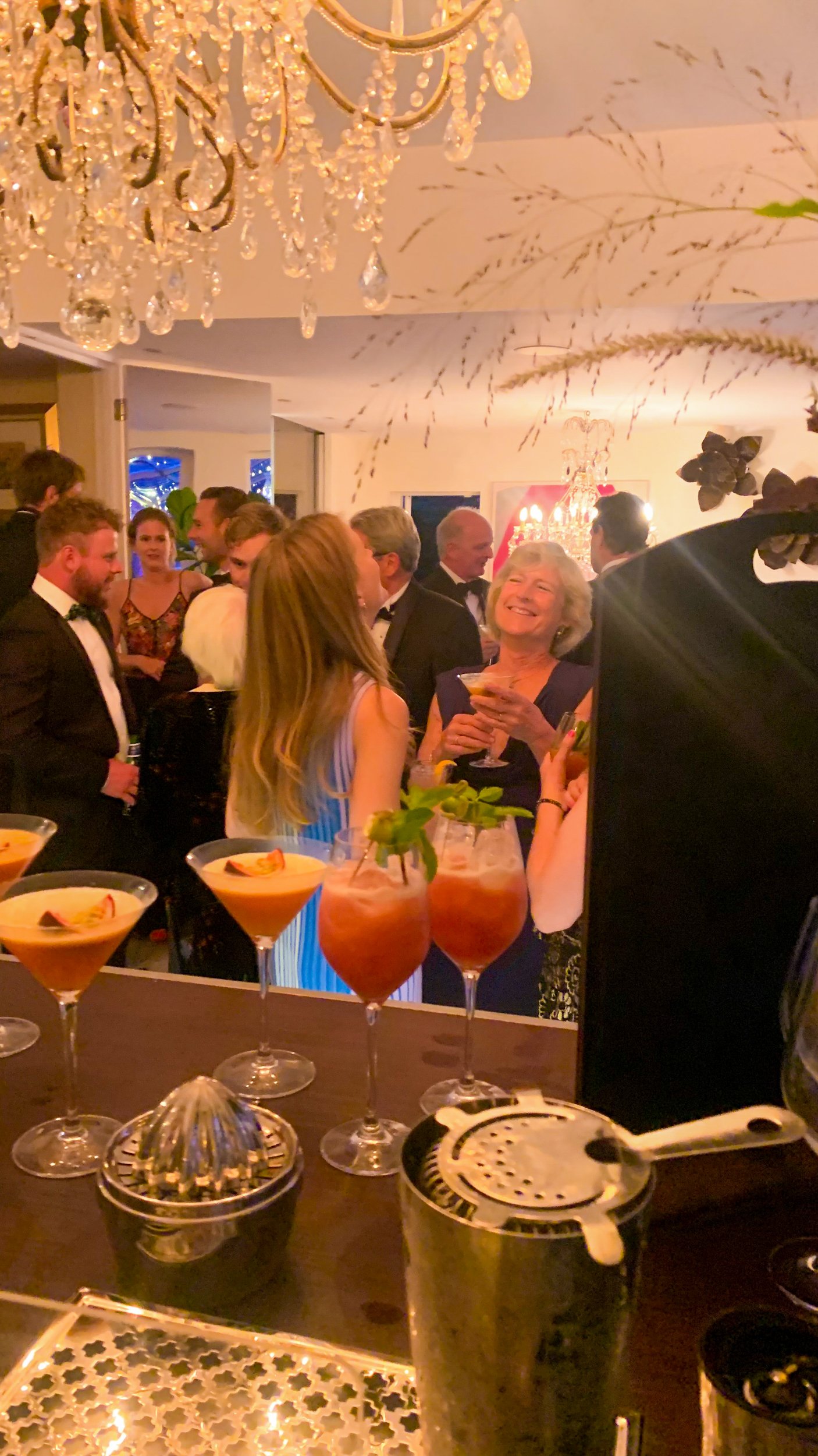 Sussex's leading premium cocktail experience The Cocktail Tribe serving a 21st birthday black tie themed party