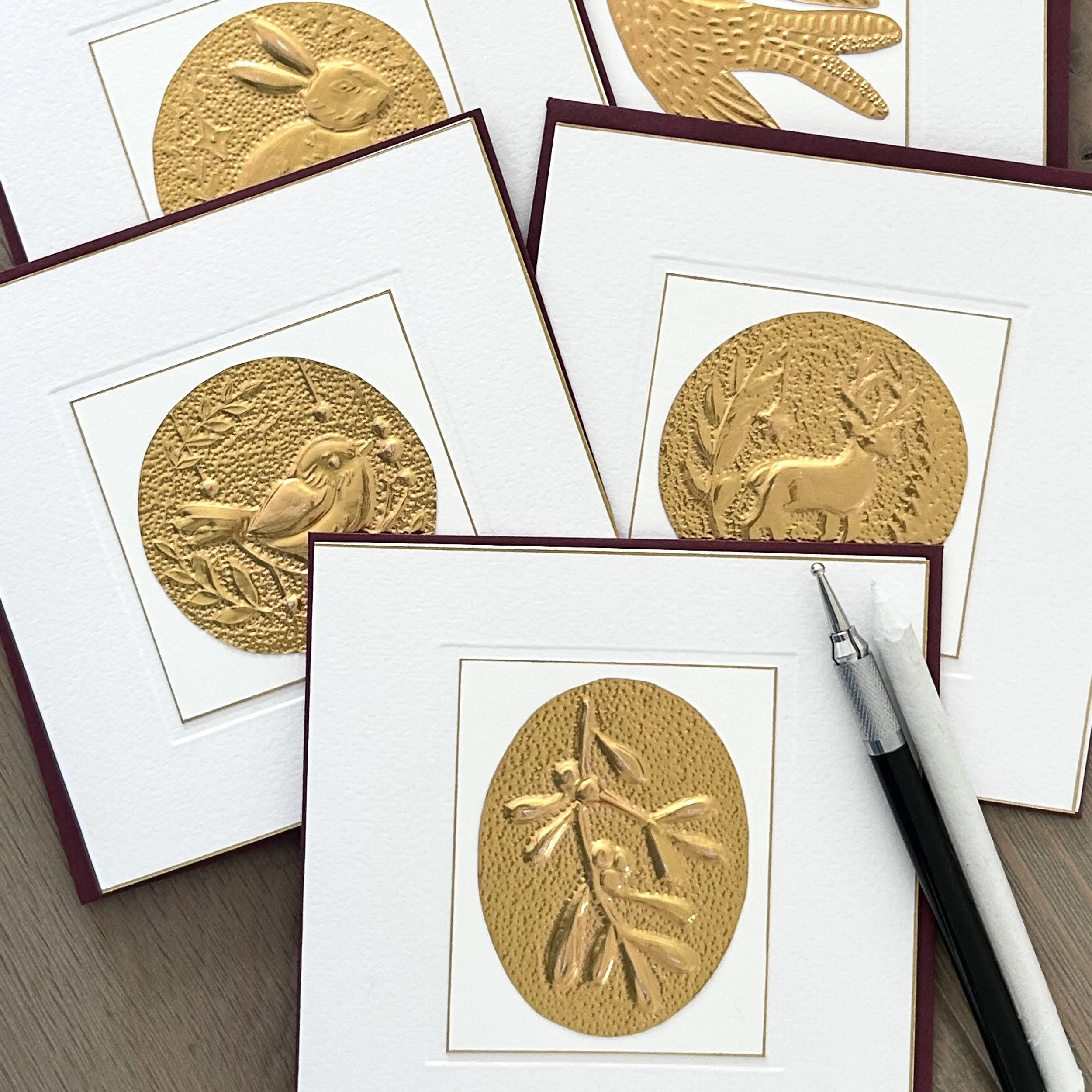 Foil Embossed Festive Cards Workshop - Wednesday 9th December 2026 10am-3pm Cass Art Kingston