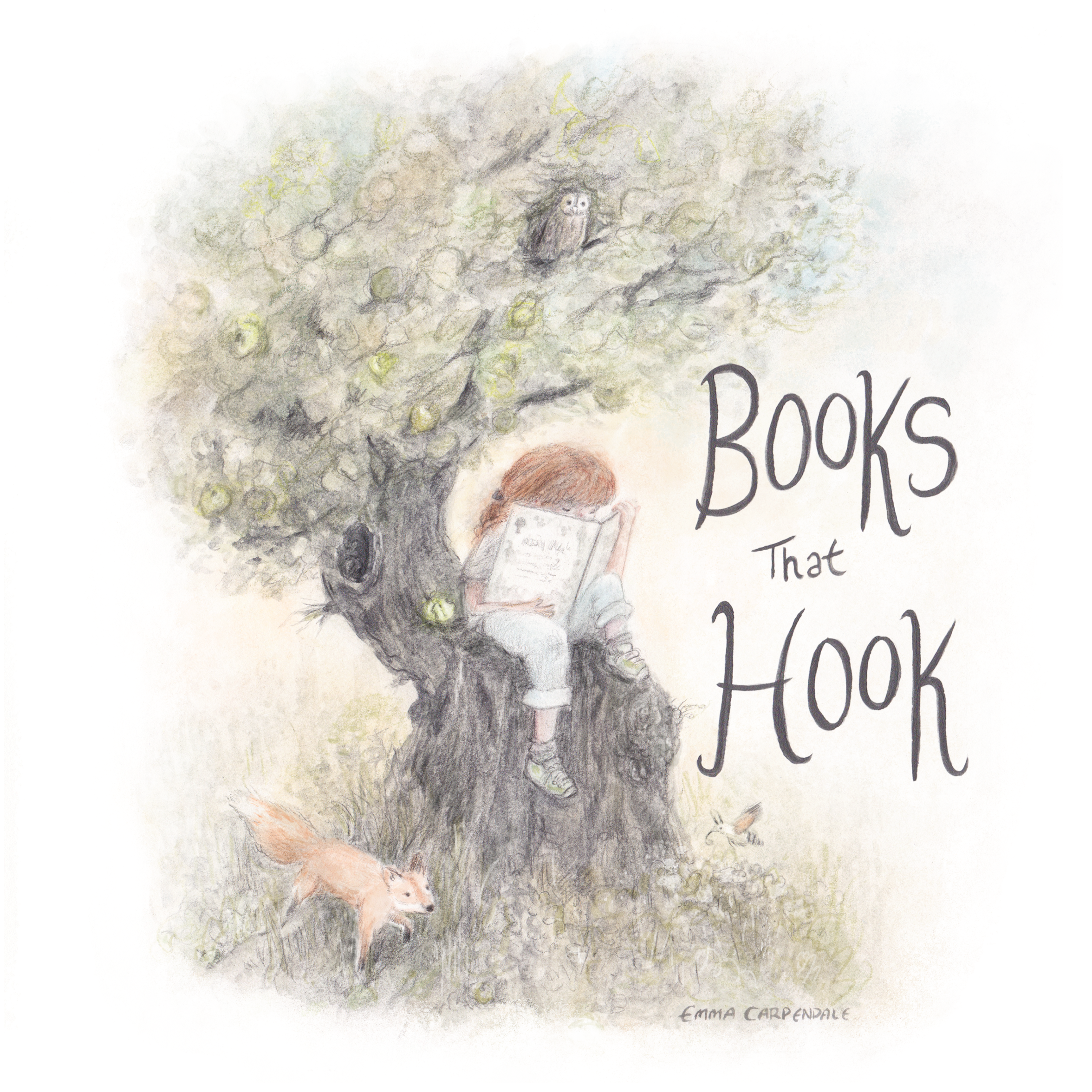 'Books That Hook' - Illustrated logo for the Federation of Children's Books Conference 2026