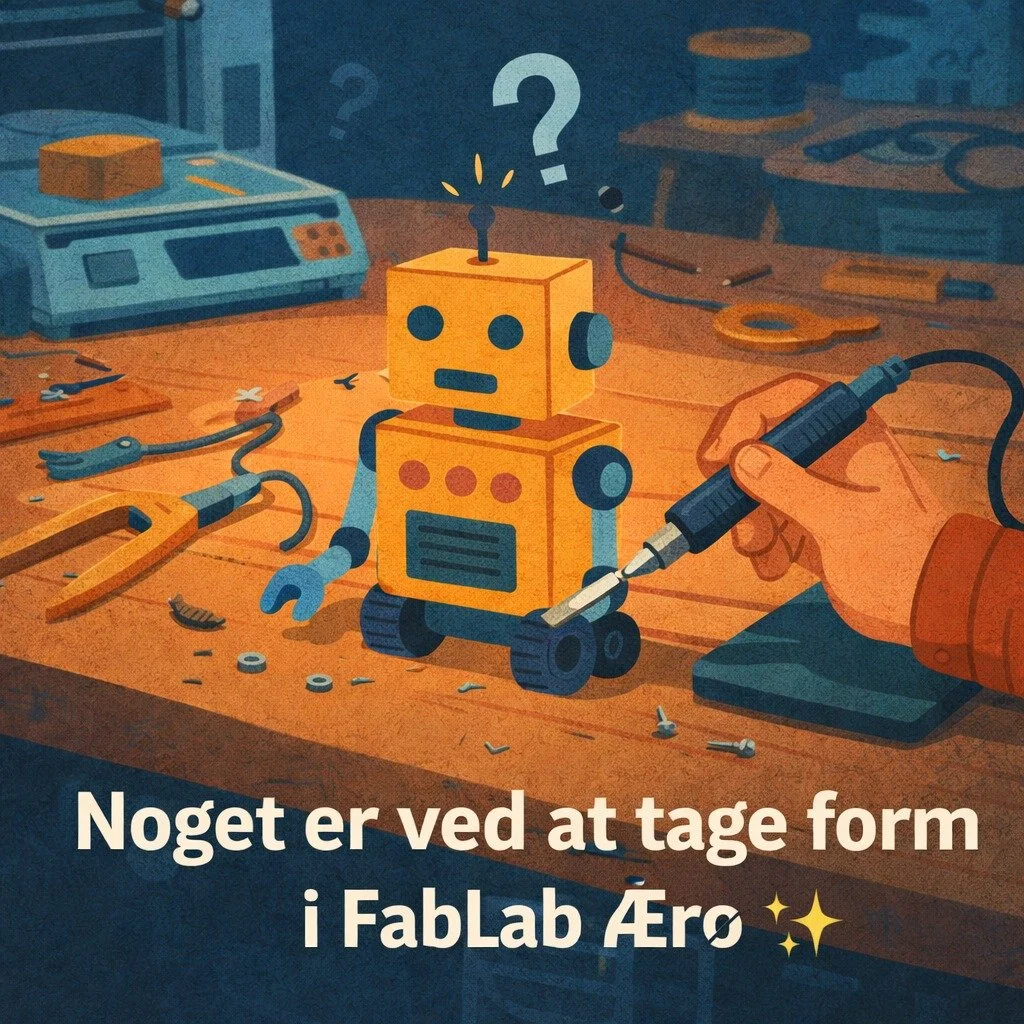 Noget er ved at tage form i FabLab &AElig;r&oslash; 🔧✨

Den 24. januar samler vi skabere, opfindere, elever og nysgerrige sj&aelig;le til Innovation Day.

En dag hvor id&eacute;er bliver vist frem, pr&oslash;vet af og delt &ndash; helt uden slides, 