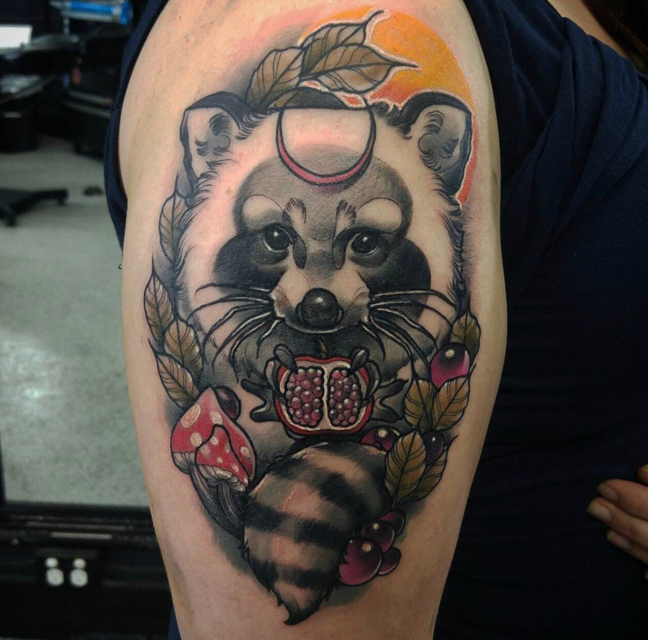 Raccoon healed I did one month ago at London Tattoo
