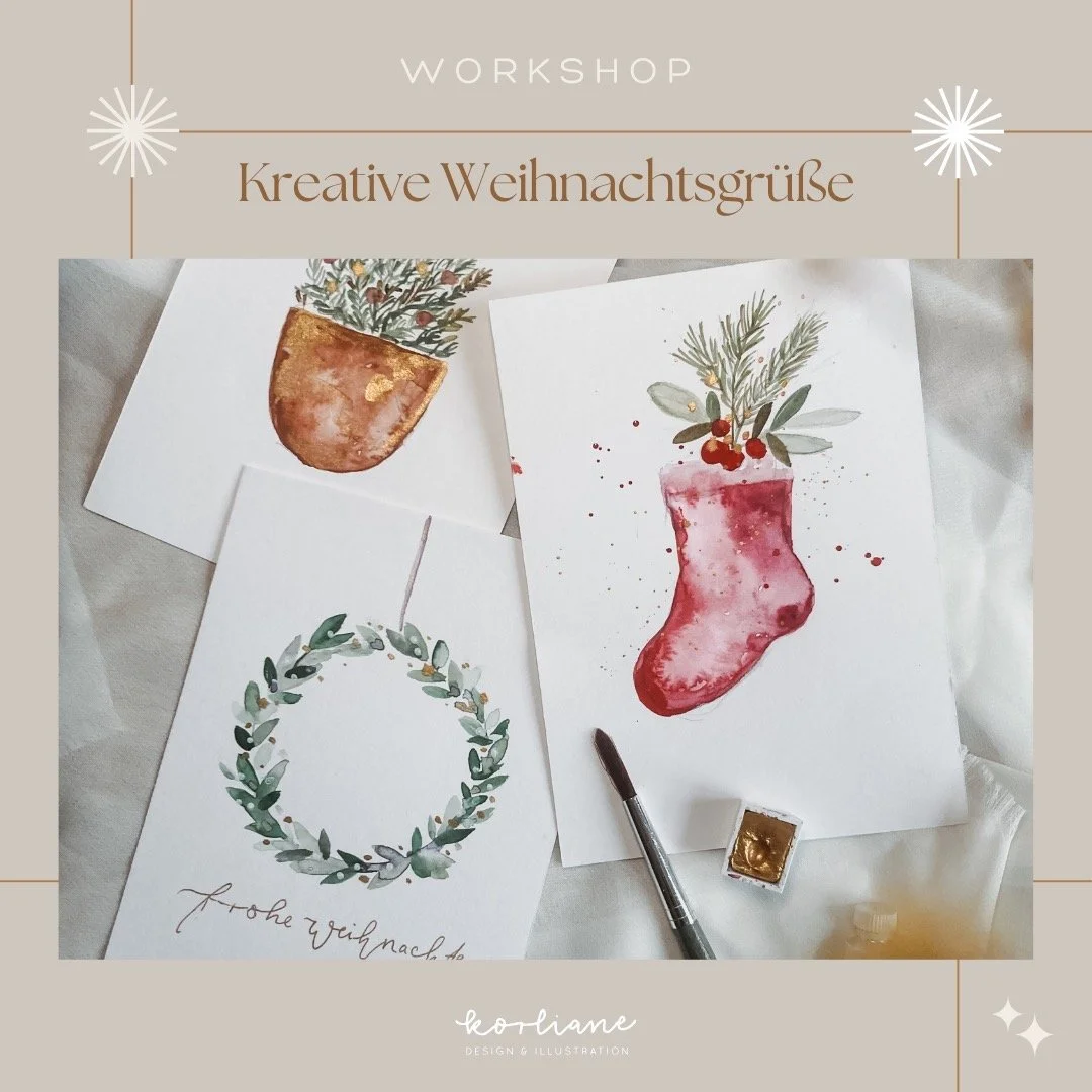 Juhu &ndash; ihr Lieben, es gibt wieder einen neuen Workshop-Termin! ✨

Mach mit und lass uns gemeinsam kreative Weihnachtskarten gestalten! 🎄💌 Am 14. Dezember im gem&uuml;tlichen Schl&ouml;gl Hof Gliching starten wir um 13 Uhr mit Aquarellfarben u