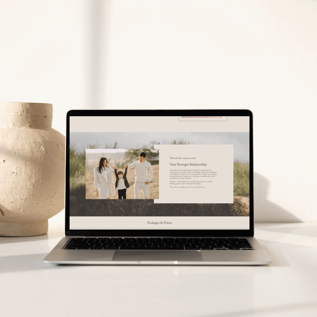 Therapist Squarespace website