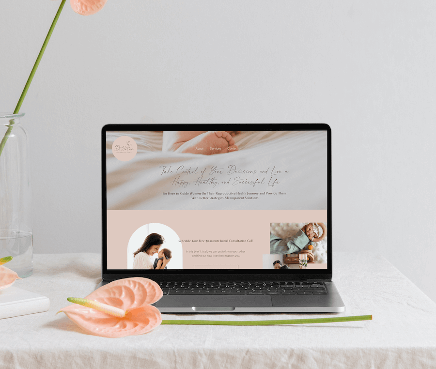 Website design reproductive coach
