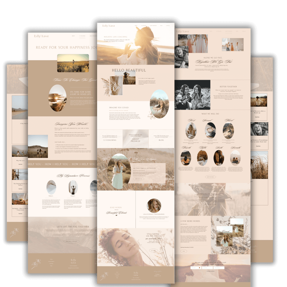 Life Coach Website Template For Life Coaching Businesses