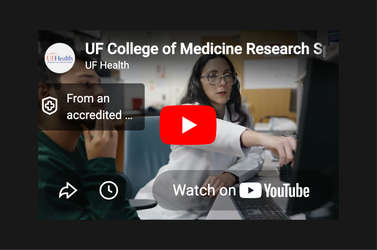 Youtube cover of Dr. Padilla-Coreano in her lab at the University of Florida