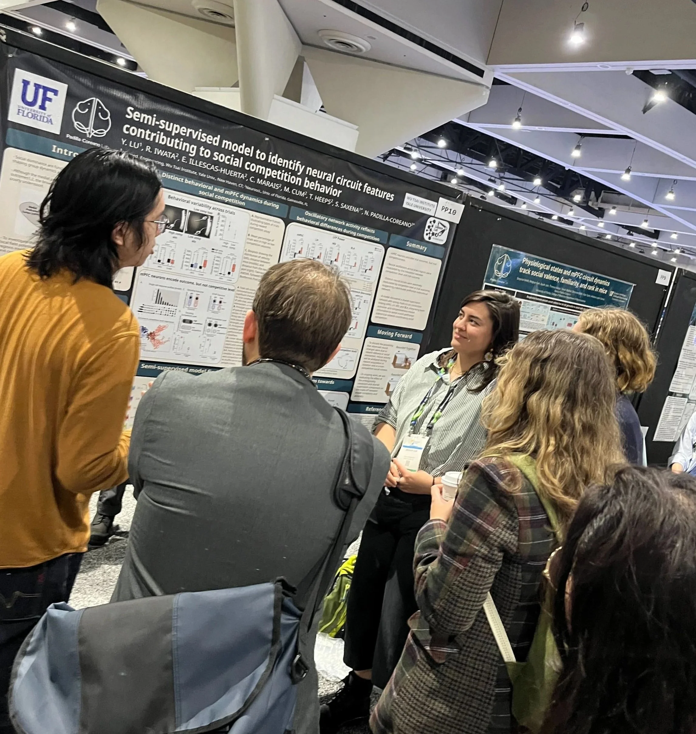 YangXin Lu walking the audience through his semi-supervised model identifying neural circuit features involved in social competition behavior at SfN