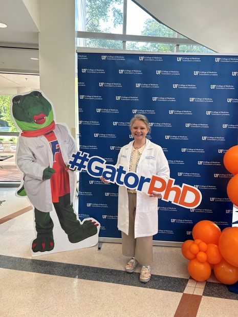 Sequioa at her doctoral white coat ceremony