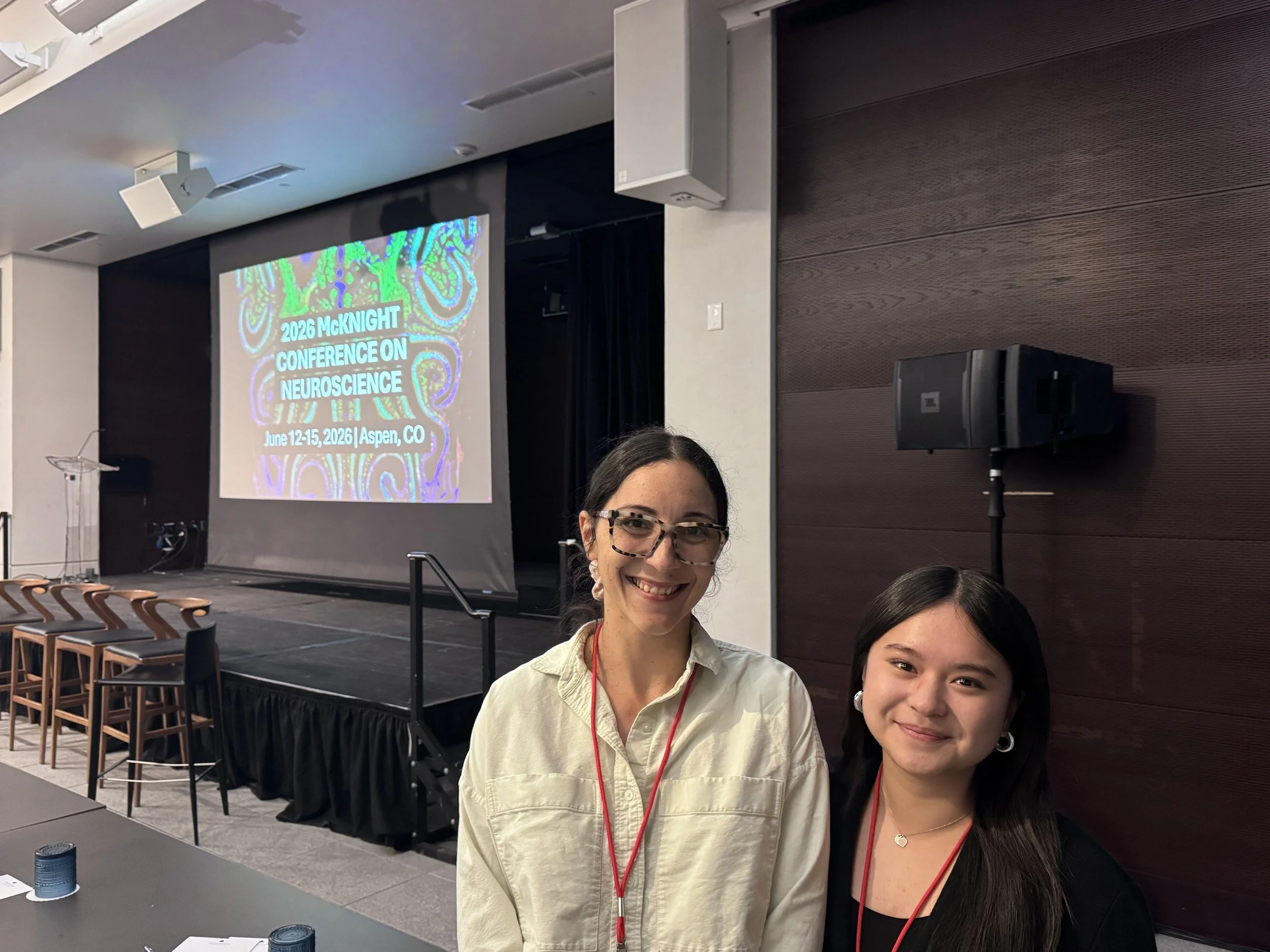 Nancy and Nayla attend the 2026 McKnight Neuroscience Meeting