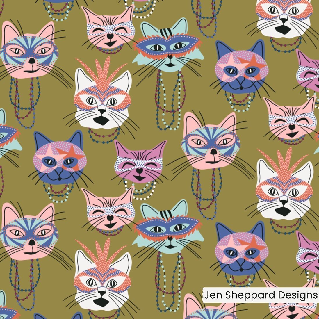 Happy Weekend! This Cats at Mardi Gras Design will be available in my Spoonflower shop soon.
.
.
.
.
.
#cats #kitties #pets #mardigras #beads #petsonvacation #march #duvetcover #vacationhome #spoonflowerdesigner #homedecor #bedsheets #styleabed
#spoo