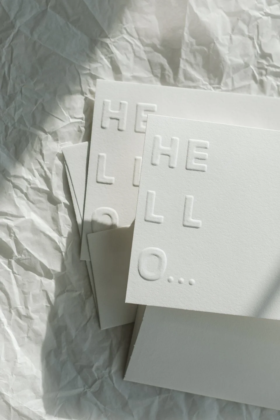 Blind Embossed "Hello" Note Card