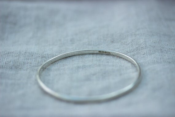 London assay office hallmark on sterling silver bangle
