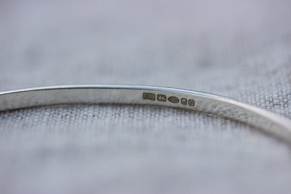 Full Sterling silver 925 hallmark on silm silver bangle