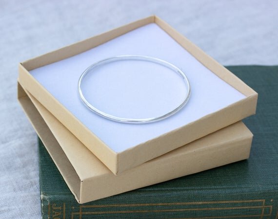 Sterling silver wire bangle