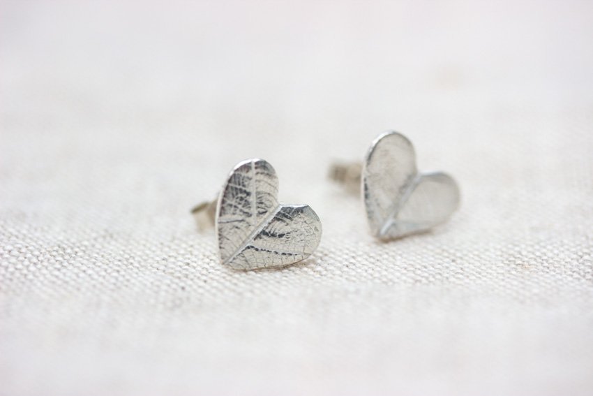 The -Little-Red-Hen-Jewellery-silver-leaf-pattern-stud-earrings 4.jpg