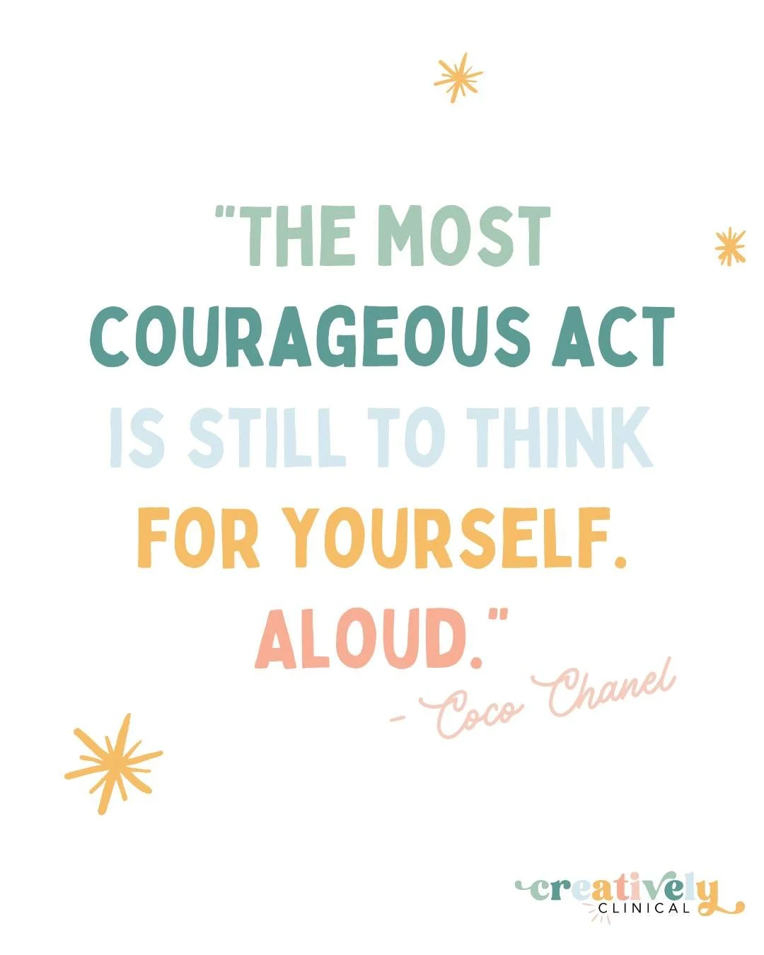 Your voice is a lighthouse. Even if it flickers, even if it shakes, it&rsquo;s still lighting the way.

Thinking for yourself is already brave in a world that loves conformity. But speaking that truth out loud? That&rsquo;s revolutionary. That&rsquo;