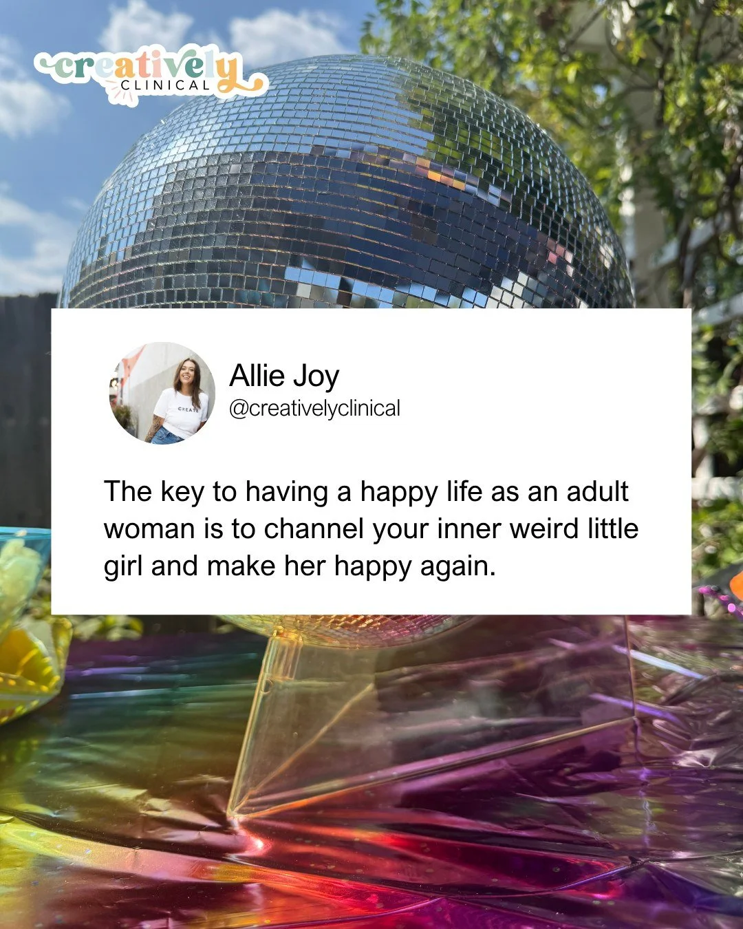 Being an adult doesn&rsquo;t mean leaving her behind. It means giving her space to play, create, and dream again. It means letting yourself be messy, loud, joyful, and completely YOU. 💕

What&rsquo;s one thing your inner weird little girl would beg 
