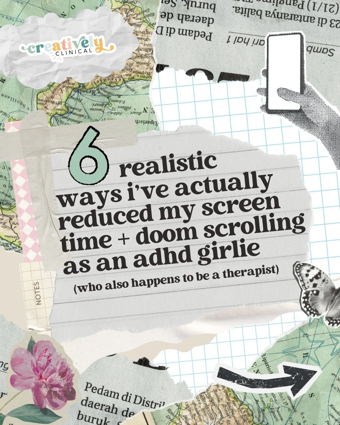 as an adhd girlie + therapist who loves (hates) being online a little too much, i finally had to make some real changes to cut down on my screen time and reduce my constant scrolling. nothing too extreme, just intentional swaps over time that made a 