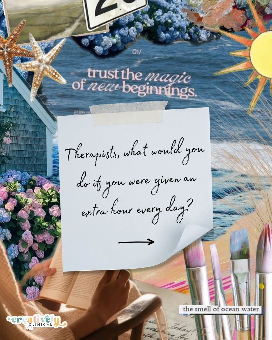 Therapists, what would you do with an extra hour every day?
more rest? more creativity? more time with clients instead of your computer?

I didn&rsquo;t realize how much mental space insurance was taking up until I stopped trying to do every single t