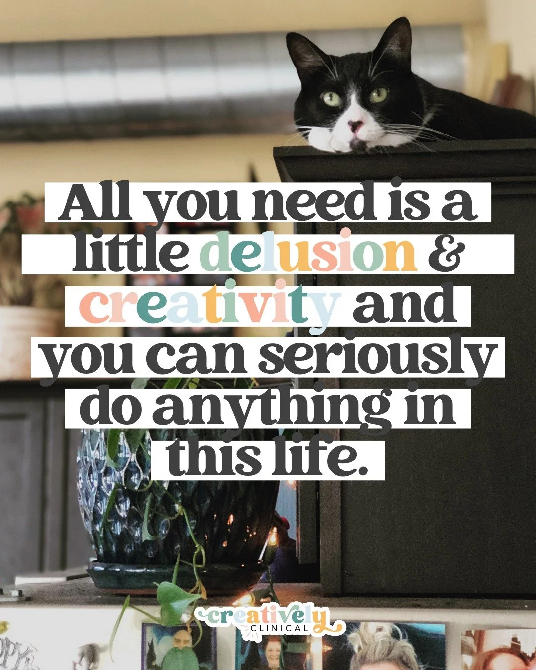 Hot take: A little delusion is healthy. Because every creative breakthrough starts with the wild belief that you can do anything.

Delusion = imagination that refuses to shrink
Creativity = the courage to try anyway

Put them together? You become the
