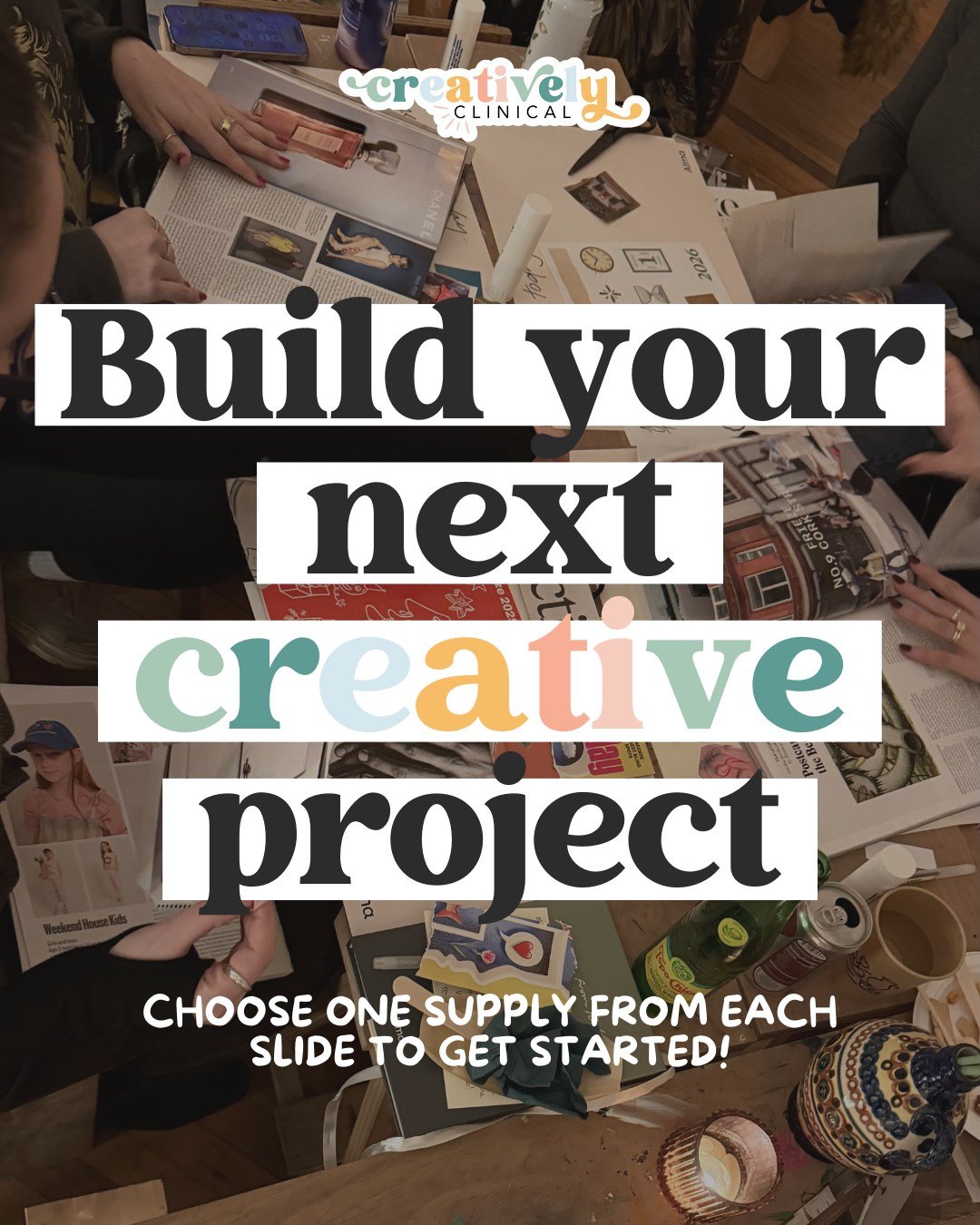It&rsquo;s time to build your own creative project!

Whether you choose collage + mixed media, expressive color tools, or sensory sparkle supplies, the goal isn&rsquo;t perfection, it&rsquo;s engagement, joy, and creative presence.

Tell me which sup