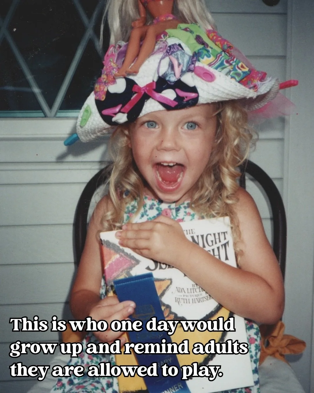 Little me had no idea that one day she would:

🪩spend her life reminding grown ups they&rsquo;re allowed to play
✨build community around softness, depth, and sparkle
🎨 remind you that creativity isn&rsquo;t &ldquo;extra&rdquo;, it&rsquo;s essential